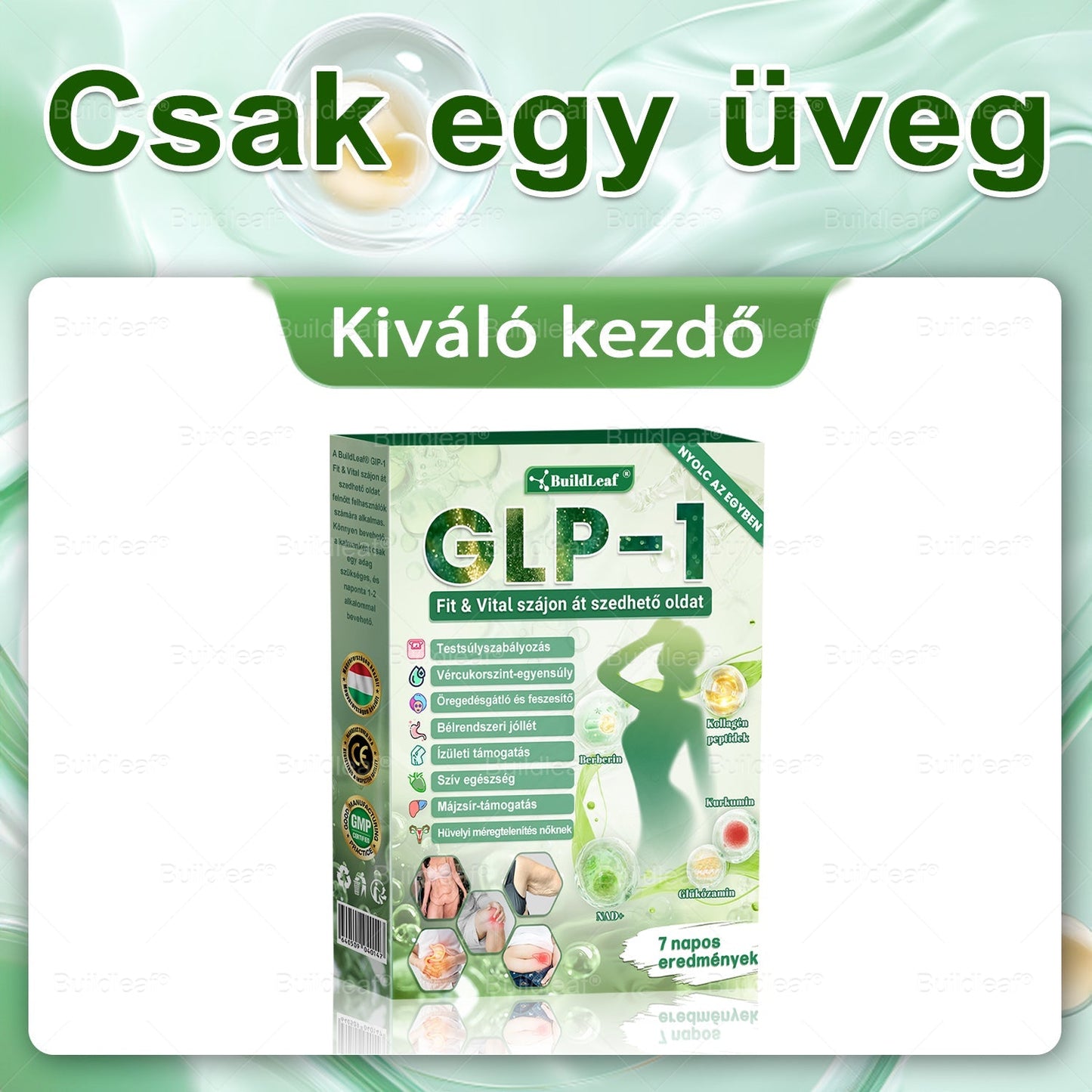 💚A BuildLeaf® Berberine GLP-1 Pro Súlycsökkentő Szájon át szedhető oldat segíthet a makacs súlytöbblet, anyagcsere- és energiaproblémák kezelésében, támogatva a jobb közérzetet és vitalitást