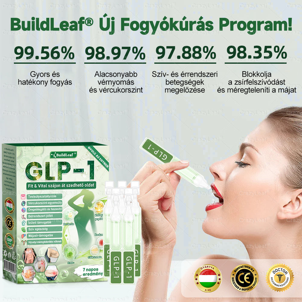 💚A BuildLeaf® Berberine GLP-1 Pro Súlycsökkentő Szájon át szedhető oldat segíthet a makacs súlytöbblet, anyagcsere- és energiaproblémák kezelésében, támogatva a jobb közérzetet és vitalitást