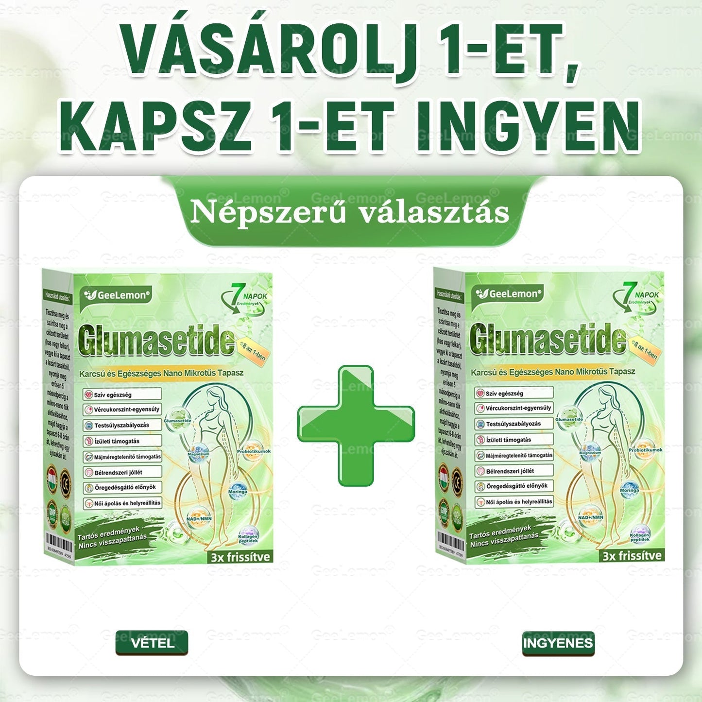 ✅✅Magyar hivatalos bolt🍃 𝐆𝐞𝐞𝐋𝐞𝐦𝐨𝐧® 8 az 1-ben karcsúsító nano mikrotűs tapasz 🇭🇺 Napi egyszeri használat ✅ 7 napon belül látható eredmény – Alkalmas elhízás, szív- és érrendszeri problémák, cukorbetegség és ízületi problémák kezelésére
