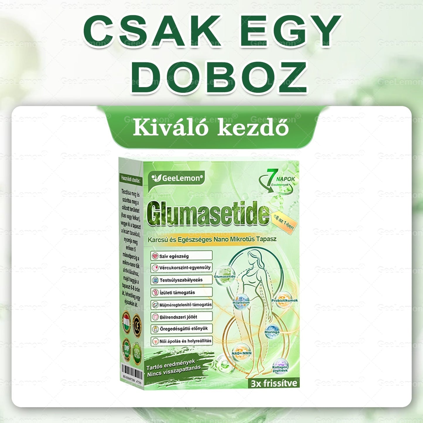✅✅Magyar hivatalos bolt🍃 𝐆𝐞𝐞𝐋𝐞𝐦𝐨𝐧® 8 az 1-ben karcsúsító nano mikrotűs tapasz 🇭🇺 Napi egyszeri használat ✅ 7 napon belül látható eredmény – Alkalmas elhízás, szív- és érrendszeri problémák, cukorbetegség és ízületi problémák kezelésére