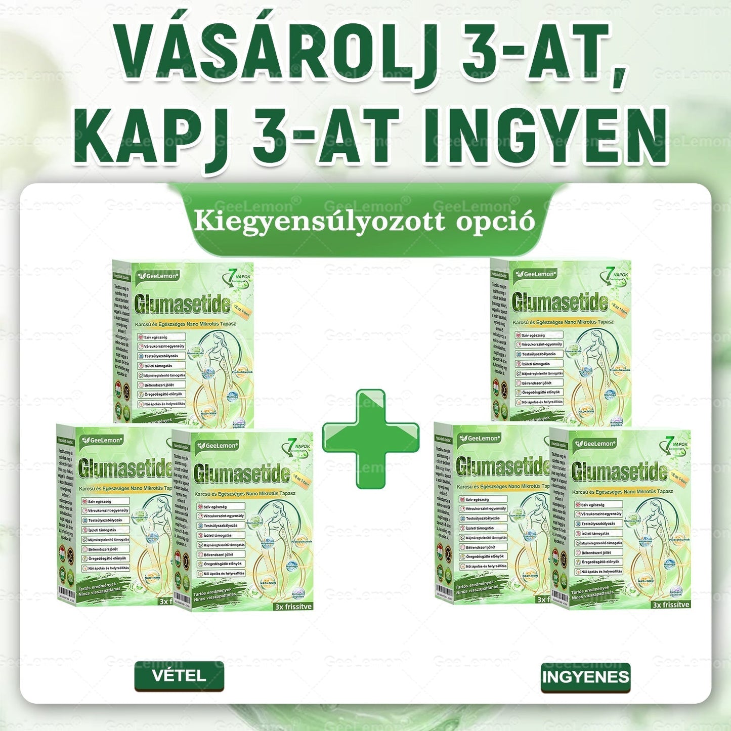 ✅✅Magyar hivatalos bolt🍃 𝐆𝐞𝐞𝐋𝐞𝐦𝐨𝐧® 8 az 1-ben karcsúsító nano mikrotűs tapasz 🇭🇺 Napi egyszeri használat ✅ 7 napon belül látható eredmény – Alkalmas elhízás, szív- és érrendszeri problémák, cukorbetegség és ízületi problémák kezelésére