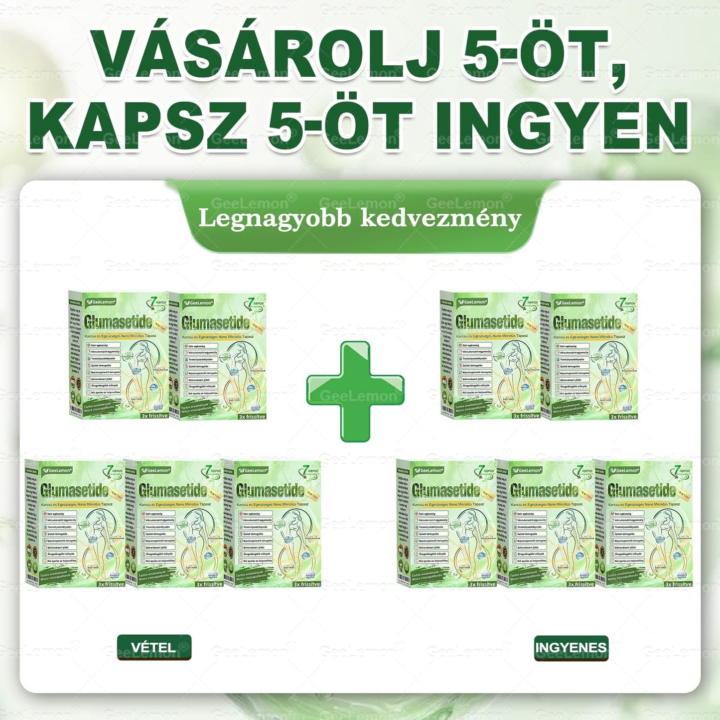 ✅✅Magyar hivatalos bolt🍃 𝐆𝐞𝐞𝐋𝐞𝐦𝐨𝐧® 8 az 1-ben karcsúsító nano mikrotűs tapasz 🇭🇺 Napi egyszeri használat ✅ 7 napon belül látható eredmény – Alkalmas elhízás, szív- és érrendszeri problémák, cukorbetegség és ízületi problémák kezelésére